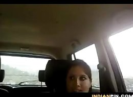 Pretty Indian Sucking Cock In The Car