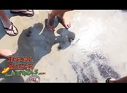 Latina mixed teen fucking gangbang